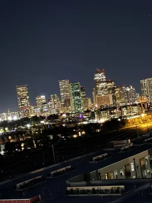 a view of a city at night with lights at Crown Hill Gem - Hot Tub, Yard, Parking in Lakewood