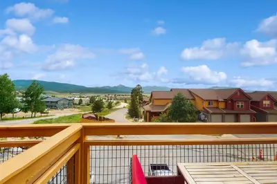 a view from the balcony of a house at View House in Fraser