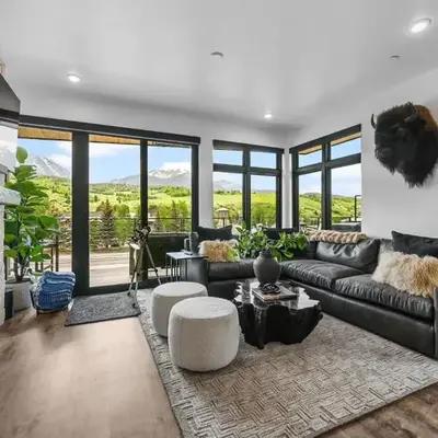 4-Season Modern Mountain Penthouse with Private Hot Tub & Scenic Views