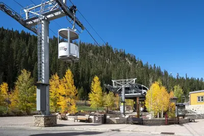 a gondola lift in a ski resort at Fraser Crossing cabin in Winter Park