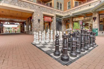 a chess board in the middle of a mall at Flying Dutchman 1202 in Keystone