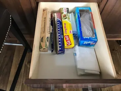 a drawer filled with books and other items at Rancho la Chula - Gambling Golf Hiking Hot Tub! in Black Hawk