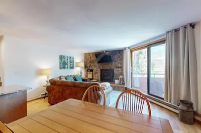 a living room with a couch and a table at Marina Place 137 in Dillon