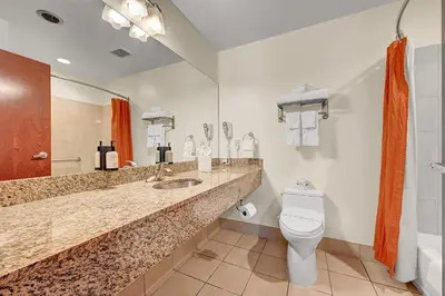a bathroom with a sink and a toilet at Century Casino & Hotel - Central City in Central City