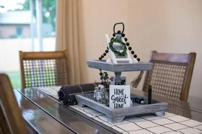 a table with a scale on top of it at Luxury Spacious House Great for a Family Retreat in Loveland