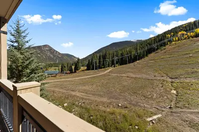 a view from the balcony of a house at Lone Eagle 3024 in Keystone