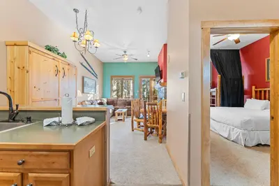a kitchen and a living room with a bed at Arap Ldg 8101 in Keystone
