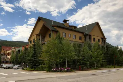 a large building on the side of a street at Expedition Station 8576 in Keystone