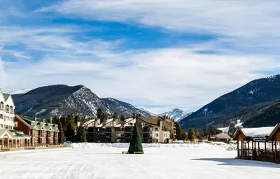 a resort in the mountains with snow on the ground at Seasons at Keystone 1836 in Keystone