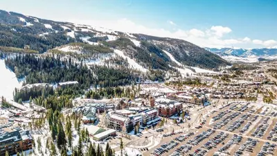 an aerial view of a ski resort in the snow at Saints John 2539 in Keystone
