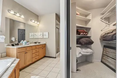 a bathroom with a sink and a mirror at Dog Friendly Stay Near Trails in Silverthorne in Silverthorne