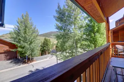 a view from the balcony of a house at 122 Lookout Ridge townhouse in Dillon