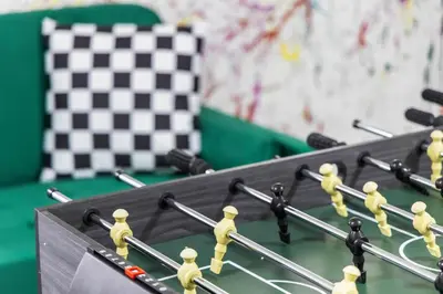 a close up of a chess game on a table at Olde Town Gem 5 TVs Hot Tub & Game Yard in Arvada