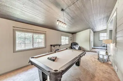 a room with a pool table in it at Free Night! Movies, Games & BBQ|25 mins>DT Denver in Brighton