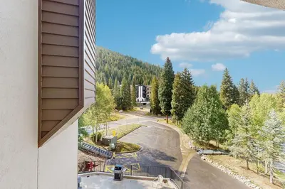 a view of a street from a building at Iron Horse Resort 3063 in Winter Park