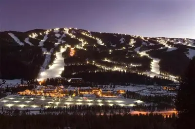 a ski resort on a mountain at night at Seasons at Keystone 1893 in Keystone