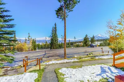 a parking lot with snow on the ground at Timber Ridge 217 in Silverthorne