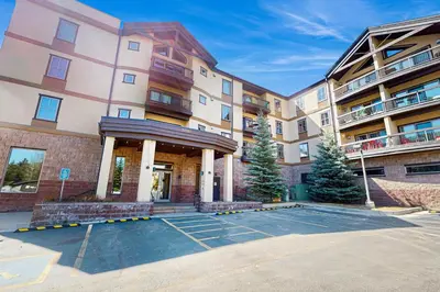 a parking lot in front of a building at Oro Grande 414 in Keystone