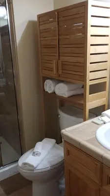 a bathroom with a toilet and a sink and a shower at Meadow Ridge Mountain Views 8 minutes from Basecamp in Winter Park