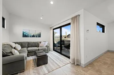 a living room with a couch and a table at 50 East 6th Ave A3 in Silverthorne