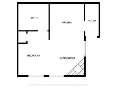 a floor plan of a house at Cabin 21- Accessible Unit & King Bed in Estes Park