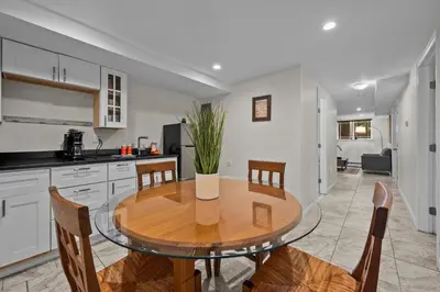 a kitchen and dining room with a table and chairs at 1815 Bluebell New in Boulder