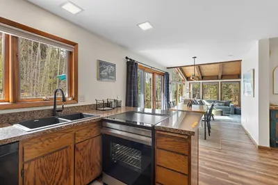 a kitchen with a sink and a counter top at Keystone Gulch - Near Keystone Resort & Golf in Keystone