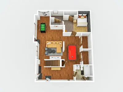 a rendering of a floor plan of a apartment at Luxury Mountain Views, hot tub, peaceful retreat in Black Hawk