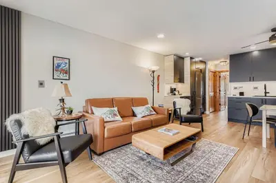 a living room with a couch and a table at 2963 Key Condo condo in Keystone