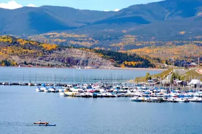 a bunch of boats are docked in a harbor at Lakepoint 807C - Frisco in Frisco