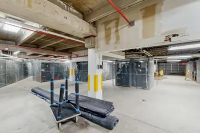 an empty room with a building under construction at Iron Horse Resort #C1083 in Winter Park
