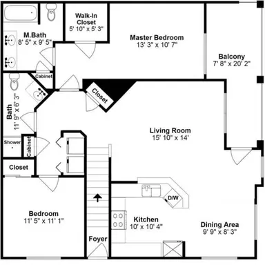 a floor plan of a house at Bright Airy Home with Scenic Views in Littleton