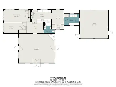 a floor plan of a house at Twin Fawns cabin in Estes Park