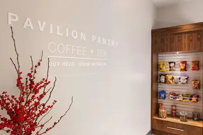 a sign on the wall of a coffee shop at Hilton Garden Inn Boulder in Boulder