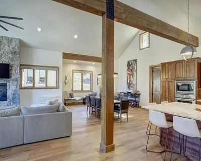 a large living room with a couch and a table at Settlers Creek 6466 in Keystone