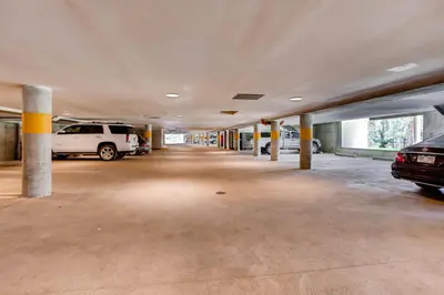 an empty parking garage with cars parked in it at Sts, Johns 2541 in Keystone