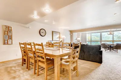 a dining room with a table and chairs at Sts, Johns 2541 in Keystone
