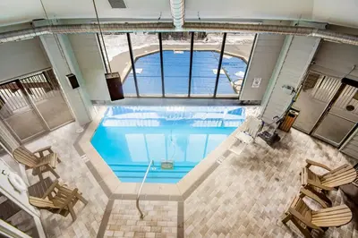 an overhead view of a swimming pool on a cruise ship at Iron Horse Studio in Winter Park
