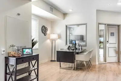 a home office with a desk and a chair at Parks Residential Denver in Centennial