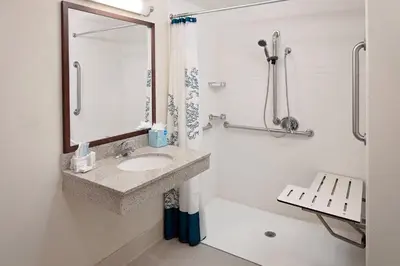 a bathroom with a sink and a shower at Residence Inn Denver Tech Center in Greenwood Village