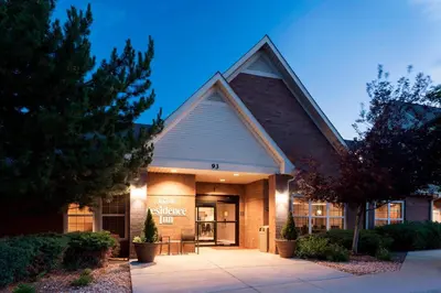 a church building with lights in front of it at Residence Inn Denver Highlands Ranch in Highlands Ranch