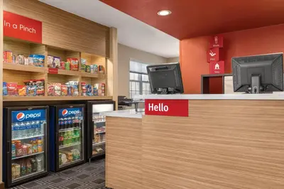 a halo pharmacyacist with a tv on the counter at TownePlace Suites by Marriott Denver West Federal Center in Lakewood