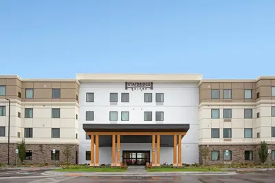 a rendering of the front of a hotel at Staybridge Suites Denver South - Highlands Ranch by IHG in Littleton