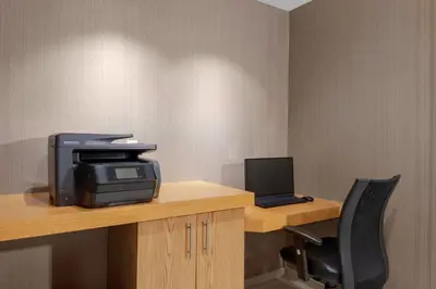 an office with a printer and a laptop on a desk at SpringHill Suites by Marriott Denver Tech Center in Greenwood Village