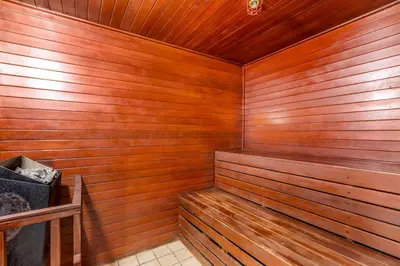 a wooden sauna with a wood paneled wall at Best Western Kiva Inn in Fort Collins