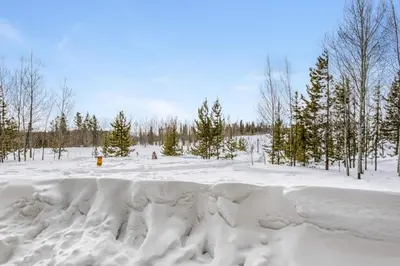 a field covered in snow with trees in the background at Salt Lick #4812 - Wildernest in Silverthorne