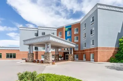 a rendering of the front of a hospital building at Holiday Inn Express & Suites Denver North - Thornton by IHG in Thornton
