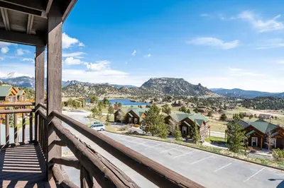 a view from the balcony of a house at Powell Peak 104 Condo in Estes Park