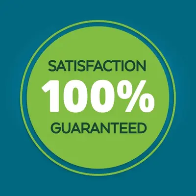 a green satisfaction percent guaranteed sign in a circle at La Quinta Inn by Wyndham Denver Westminster in Westminster
