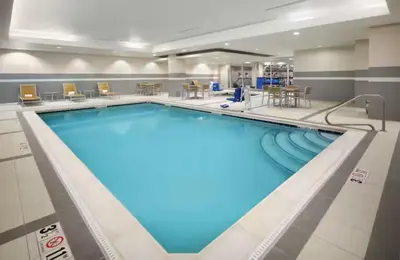 a large swimming pool in a hospital at Hampton Inn & Suites Denver Downtown Convention Center in Denver